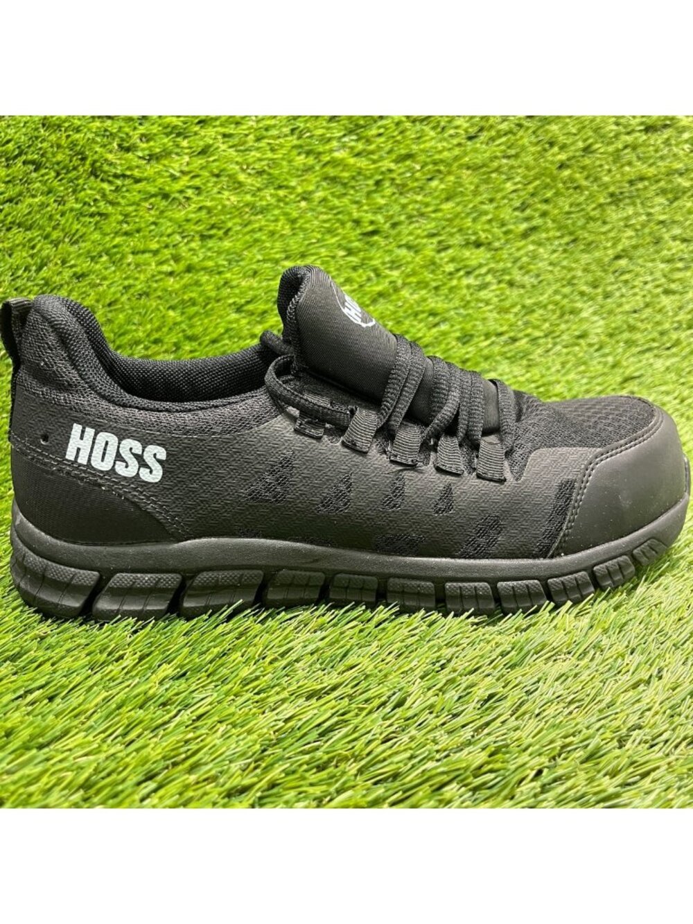 Hoss Sparks SD Mens Size 8 Black Slip-Resistant Composite Toe Safety Work Shoes
